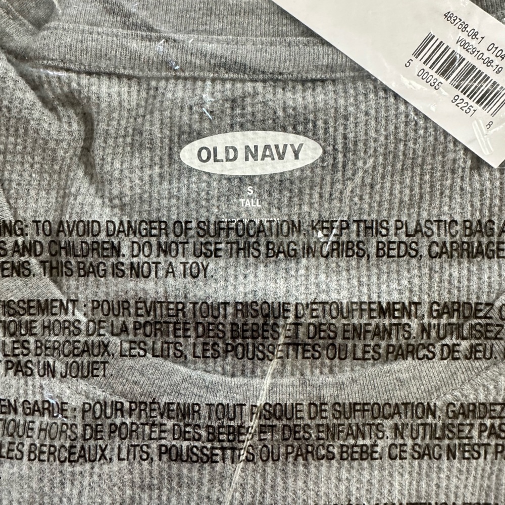 Old navy thermal tee shirt small tall